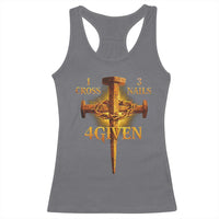 Christian One Cross Three Nails Four Given Racerback Tank Top Jesus God