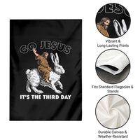 Funny Christian Easter Garden Flag Go Jesus It Is The Third Day Religious Bunny