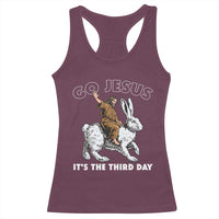 Funny Christian Easter Racerback Tank Top Go Jesus It Is The Third Day Religious Bunny