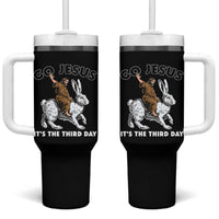 Funny Christian Easter Tumbler With Handle Go Jesus It Is The Third Day Religious Bunny