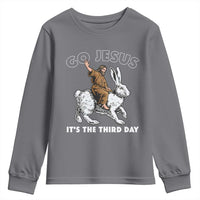 Funny Christian Easter Youth Sweatshirt Go Jesus It Is The Third Day Religious Bunny