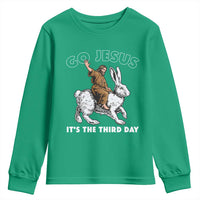 Funny Christian Easter Youth Sweatshirt Go Jesus It Is The Third Day Religious Bunny