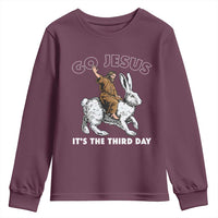 Funny Christian Easter Youth Sweatshirt Go Jesus It Is The Third Day Religious Bunny