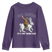Funny Christian Easter Youth Sweatshirt Go Jesus It Is The Third Day Religious Bunny