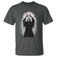 Funny Scary Bunny Face Ghost Heart Hand Sign Easter Day T Shirt