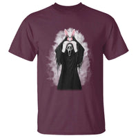 Funny Scary Bunny Face Ghost Heart Hand Sign Easter Day T Shirt