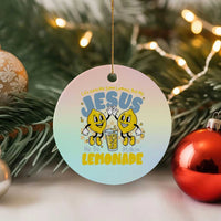 Life Gave Me Some Lemons But My Jesus He Be Makin Lemonade Ceramic Ornament Retro Lemon