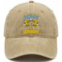 Life Gave Me Some Lemons But My Jesus He Be Makin Lemonade Washed Cotton Baseball Cap Retro Lemon