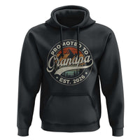 Promoted To Grandpa Est 2026 Hoodie Grandparents Baby Announcement Retro Mountain