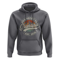 Promoted To Grandpa Est 2026 Hoodie Grandparents Baby Announcement Retro Mountain