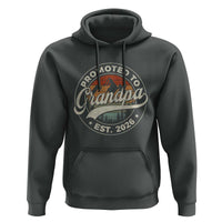 Promoted To Grandpa Est 2026 Hoodie Grandparents Baby Announcement Retro Mountain