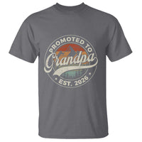 Promoted To Grandpa Est 2026 T Shirt Grandparents Baby Announcement Retro Mountain