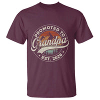 Promoted To Grandpa Est 2026 T Shirt Grandparents Baby Announcement Retro Mountain