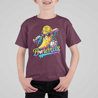 Funny Banana Baseball Drip T Shirt For Kid Lets Go Bananas Ice Cream Dripping Sport