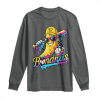 Funny Banana Baseball Drip Long Sleeve Shirt Lets Go Bananas Ice Cream Dripping Sport