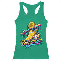 Funny Banana Baseball Drip Racerback Tank Top Lets Go Bananas Ice Cream Dripping Sport