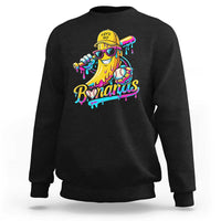 Funny Banana Baseball Drip Sweatshirt Lets Go Bananas Ice Cream Dripping Sport