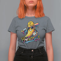 Funny Banana Baseball Drip T Shirt For Women Lets Go Bananas Ice Cream Dripping Sport