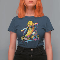 Funny Banana Baseball Drip T Shirt For Women Lets Go Bananas Ice Cream Dripping Sport