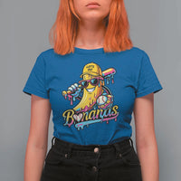 Funny Banana Baseball Drip T Shirt For Women Lets Go Bananas Ice Cream Dripping Sport