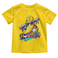 Funny Banana Baseball Drip Toddler T Shirt Lets Go Bananas Ice Cream Dripping Sport