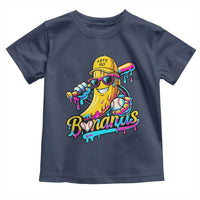 Funny Banana Baseball Drip Toddler T Shirt Lets Go Bananas Ice Cream Dripping Sport