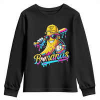 Funny Banana Baseball Drip Youth Sweatshirt Lets Go Bananas Ice Cream Dripping Sport