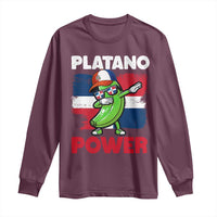 Platano Power Long Sleeve Shirt Funny Dominican Republic Flag Baseball