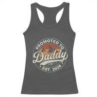 Promoted To Daddy Est 2026 Racerback Tank Top Soon to Be Dad Retro Baby Announcement