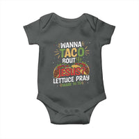 Funny Wanna Taco Bout Jesus Lettuce Pray Baby Onesie Cinco de Mayo Christian Bible Verse