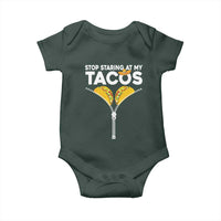 Funny Stop Staring At My Tacos Baby Onesie Mexican Cinco De Mayo