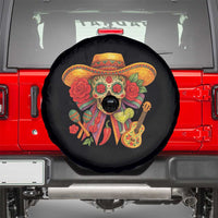 Funny Cinco De Mayo Sugar Skull Sombrero Hat Bow Spare Tire Cover