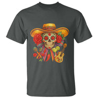 Funny Cinco De Mayo Sugar Skull Sombrero Hat Bow T Shirt