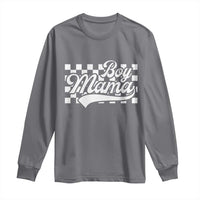 Funny Boy Mama Long Sleeve Shirt Mama Of Boy Checkerboard Mother's Day