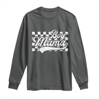 Funny Boy Mama Long Sleeve Shirt Mama Of Boy Checkerboard Mother's Day