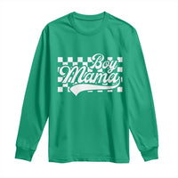 Funny Boy Mama Long Sleeve Shirt Mama Of Boy Checkerboard Mother's Day