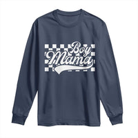 Funny Boy Mama Long Sleeve Shirt Mama Of Boy Checkerboard Mother's Day