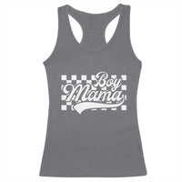 Funny Boy Mama Racerback Tank Top Mama Of Boy Checkerboard Mother's Day