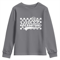 Funny Boy Mama Youth Sweatshirt Mama Of Boy Checkerboard Mother's Day