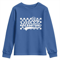 Funny Boy Mama Youth Sweatshirt Mama Of Boy Checkerboard Mother's Day