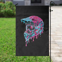 Motocross Helmet Drip Ice Cream Melt Graphic Dirt Bike Racing Garden Flag