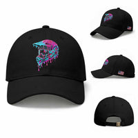 Motocross Helmet Drip Ice Cream Melt Graphic Dirt Bike Racing Baseball Cap