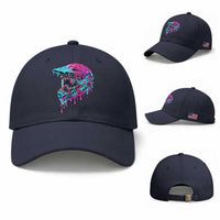 Motocross Helmet Drip Ice Cream Melt Graphic Dirt Bike Racing Baseball Cap