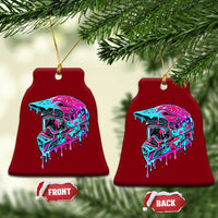 Motocross Helmet Drip Ice Cream Melt Graphic Dirt Bike Racing Ceramic Ornament