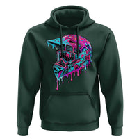 Motocross Helmet Drip Ice Cream Melt Graphic Dirt Bike Racing Hoodie