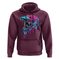 Motocross Helmet Drip Ice Cream Melt Graphic Dirt Bike Racing Hoodie