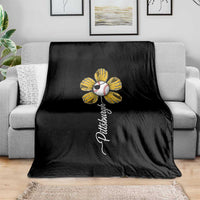 Pittsburgh Sport Retro Baseball Flower Throw Blanket Funny Game Day