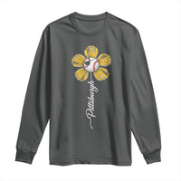 Pittsburgh Sport Retro Baseball Flower Long Sleeve Shirt Funny Game Day