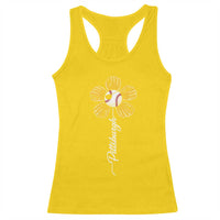 Pittsburgh Sport Retro Baseball Flower Racerback Tank Top Funny Game Day