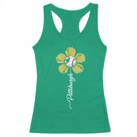 Pittsburgh Sport Retro Baseball Flower Racerback Tank Top Funny Game Day